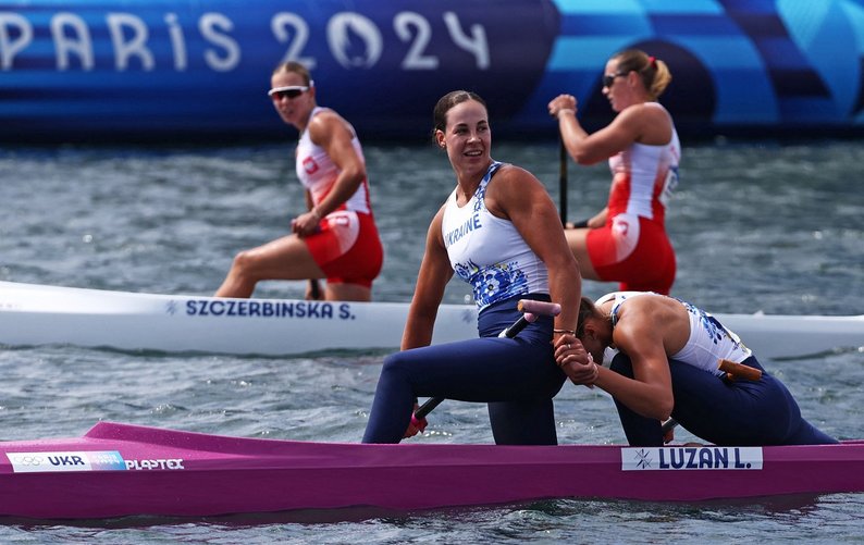 Людмила Лузан та Анастасія Рибачок під час фіналу Олімпіади-2024