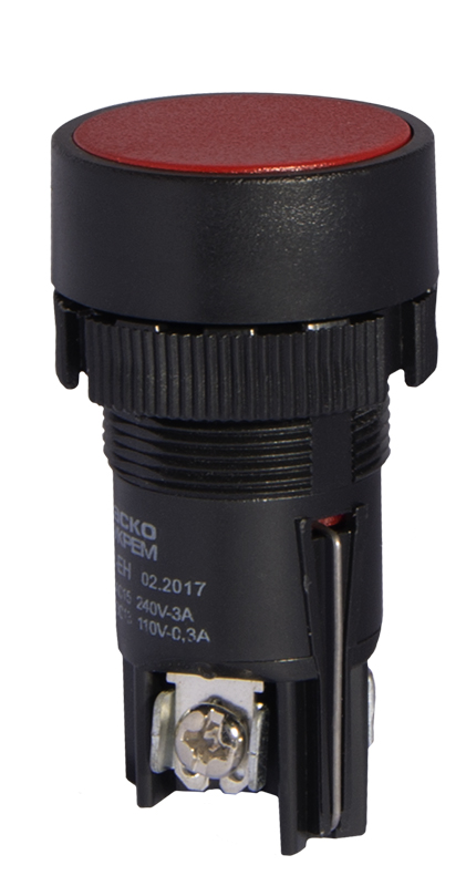 Кнопка управления для регулирования работы электроаппаратуры, обеспечения ее сохранности и безопасности персонала