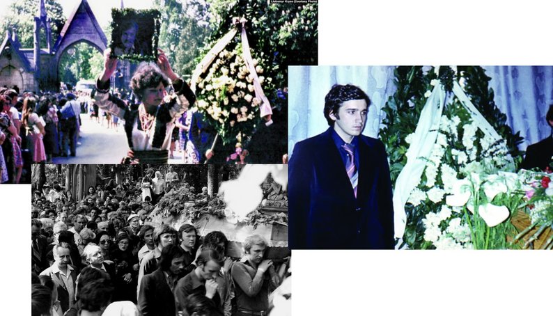 Похорон Володимира Івасюка. Львів, 22 травня 1979 року. Фото: Любомир Криса