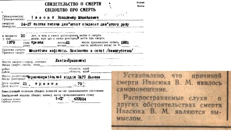 володимир івасюк розшук убивство смерть