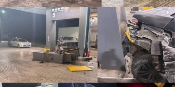 Біля Рівного п’яний водій в’їхав у паливну колонку на заправці